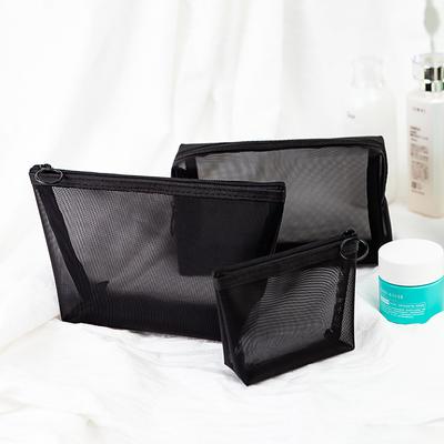 1 STÜCKE Frauen Männer Notwendige Kosmetiktasche Transparent Reiseveranstalter Mode Kleine Große Schwarze Kulturbeutel Make-Up Tasche