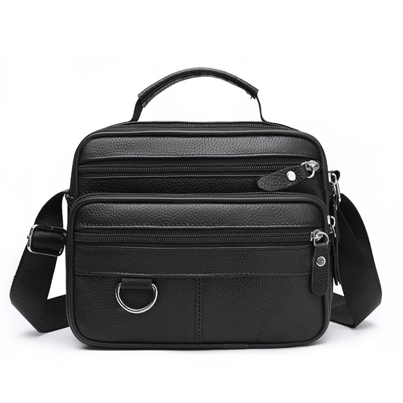 Men's Multifunctional Genuine Leather Crossbody Shoulder Bag