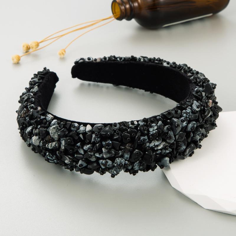 Dámské vlasové ozdoby barokní čisté barvy křišťálově ručně šité vlasové obruče