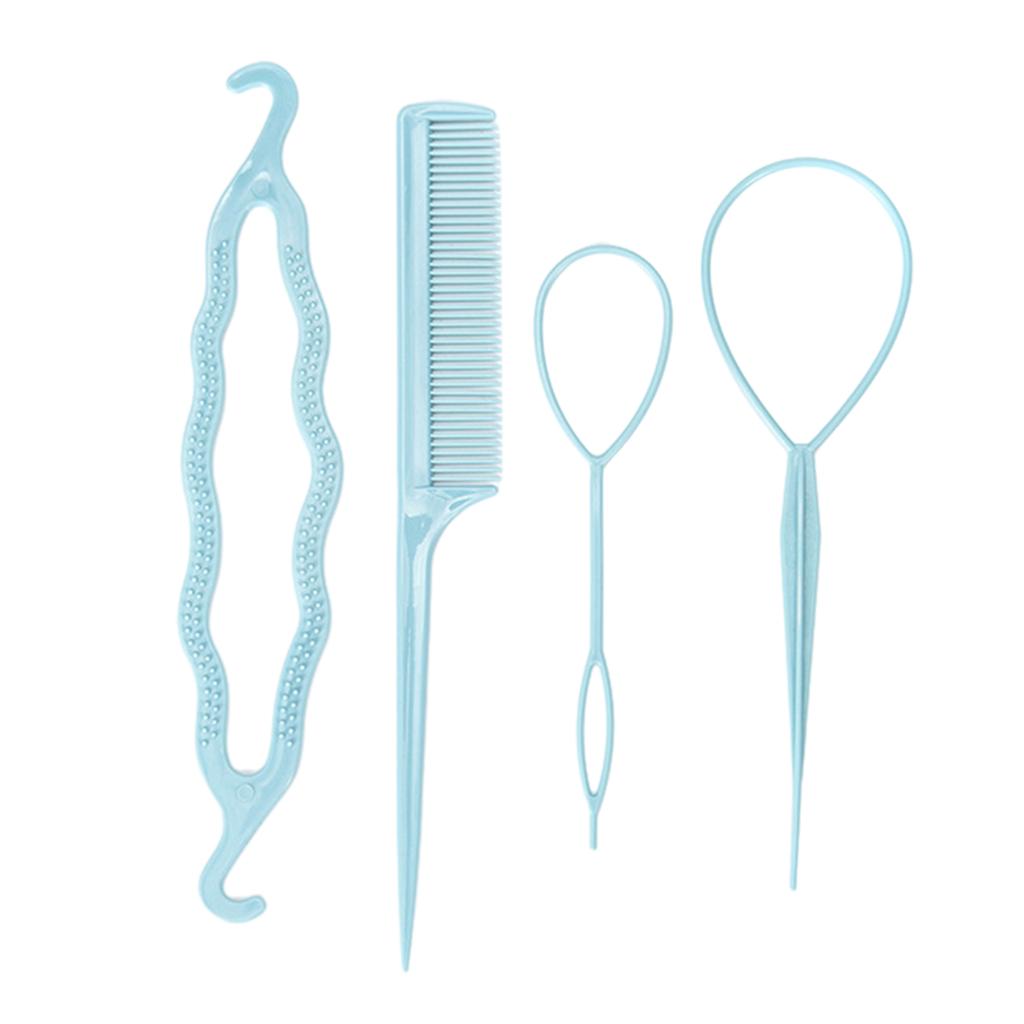French Braid Tool Loop Rat Tail Comb Pin Tail Braiding Combs for Women Hair Styling