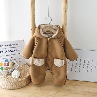 Cozy Winter Velvet Onesie for Infants and Toddlers - Thick and Warm Newborn Romper