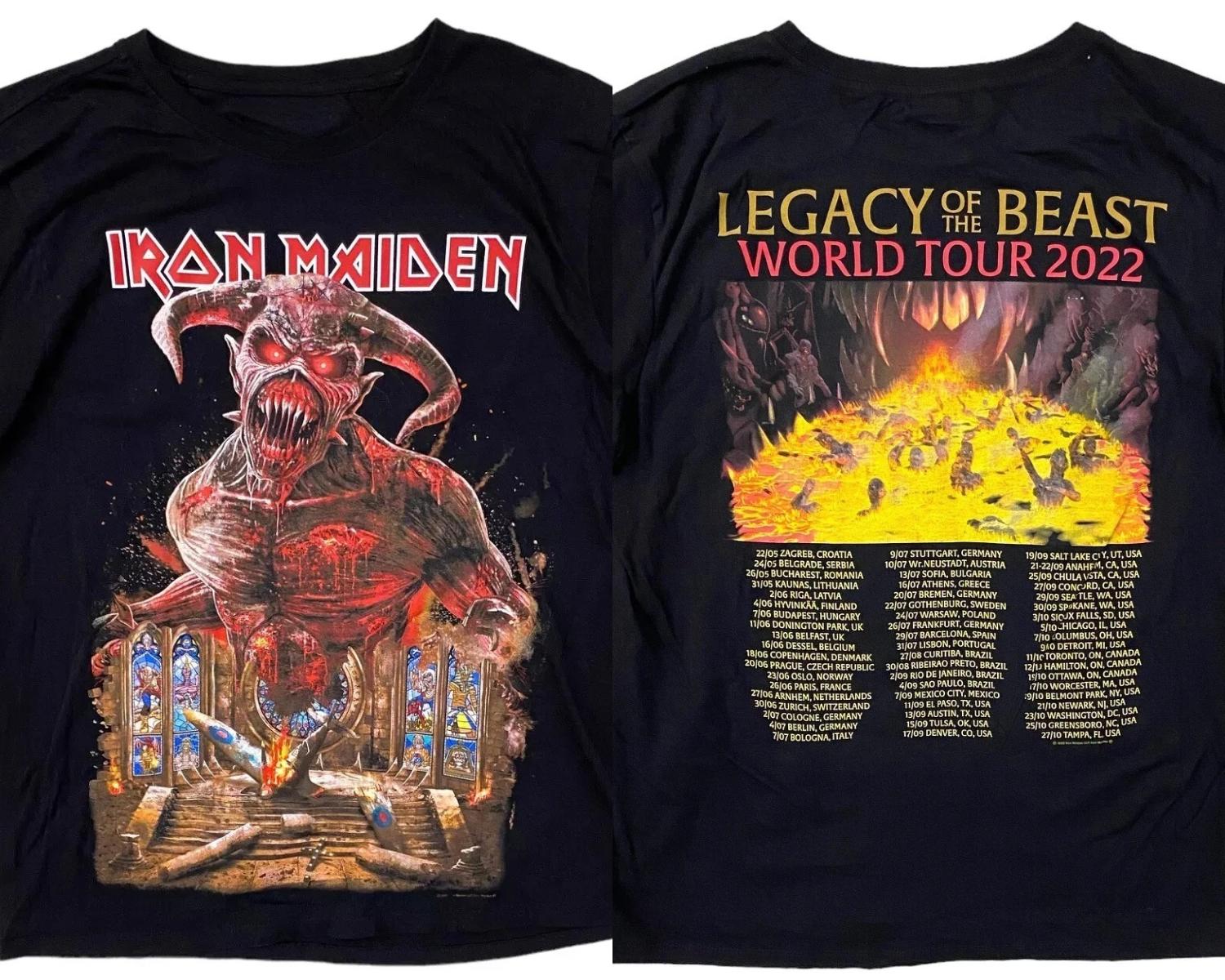 Iron Maiden 6 Icon HALLOWWED Премиальная футболка Iron Halowed Icon Maiden Хеви-метал группа Футболка Металлическая футболка Оверсайз Megadeth 4XL