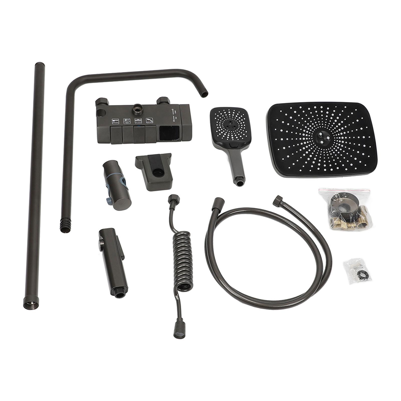 

Душевая лейка для ванной комнаты с кнопкой NPT 1/2, удобная дождевая лейка с ручным распылителем Grey