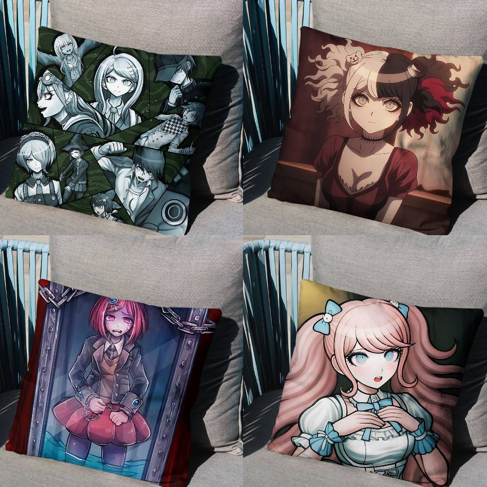 SSuper Danganronpa Goodbye Pillow Case Office Cushions Suitable For Sofa Car Bedroom Decorative Cushion Cover