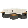 VidaXL Garden Lounge Set with Cushions 6 Pcs, Patio Sofas, Patio Furniture Set, Outdoor Furniture, Black 3226805