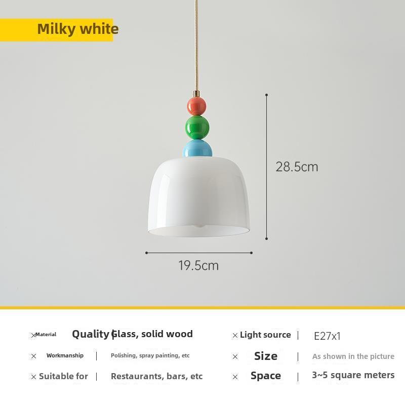 French Retro Glass Jellyfish Tassel Chandelier Medieval Vintage Bedside Balcony Bay Window Antique Western Copper Hanging Lamp Warm White