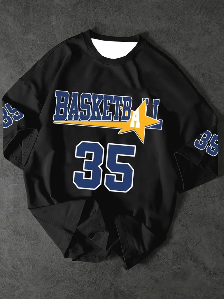 Men's Sports Jersey Basketball Graphic Short Sleeve T-Shirt Summer Graphic Tee Jerseys Plus Size Women's Sport T-Shirt Tops
