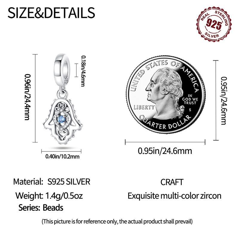 Authentic Copper Charm Bead Charms Luxury Eye Demon Handheld Pendant Bead Charms Compatible With Bracelets Diy Women Making Delicate Gift