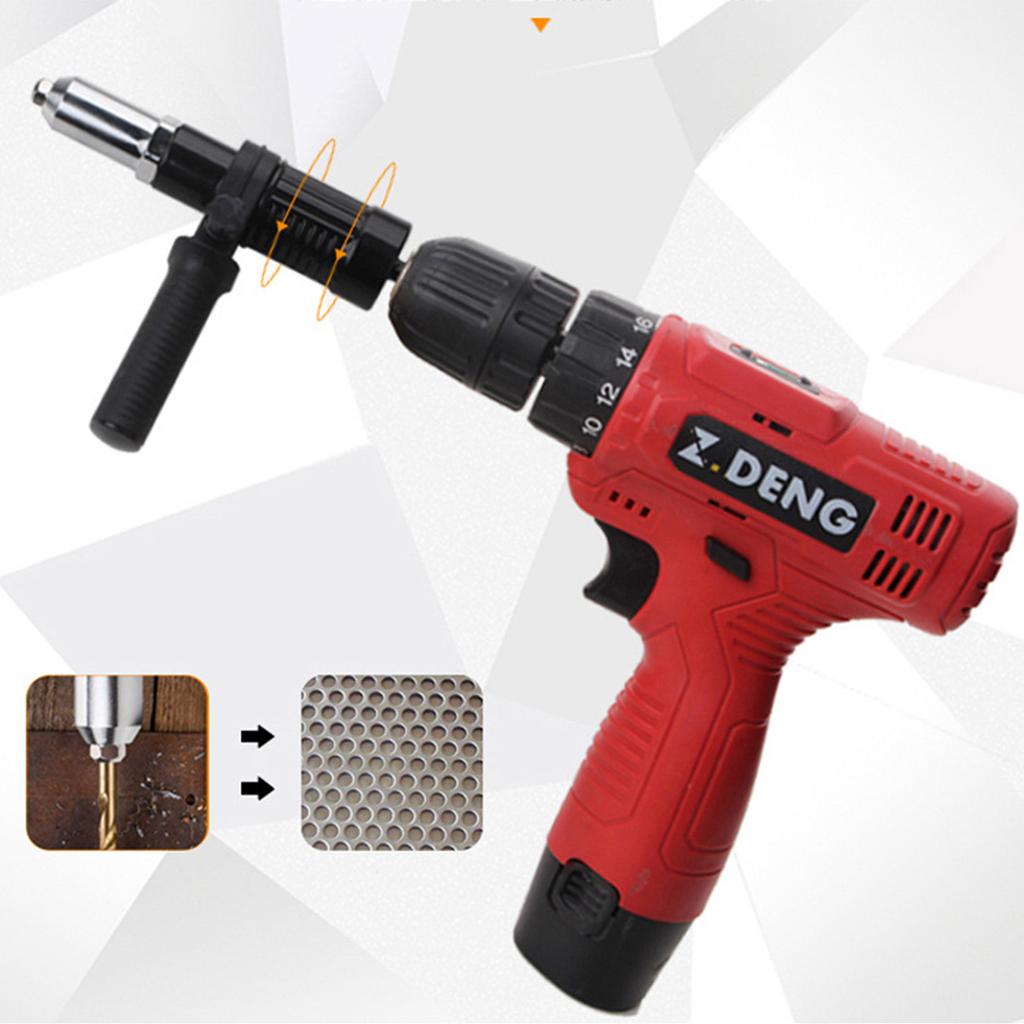 Electric Rivet Guns Adapter Kit Rivet Nut Guns Drill Connector for Rivet Tool Insert Nut Pull Rivet Tools Accessories