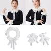 Ruffle Faux Collar Cuffs Sleeves Collar Insert Outfit Enhancer for Office Women Various Occasion Clothing Accessory