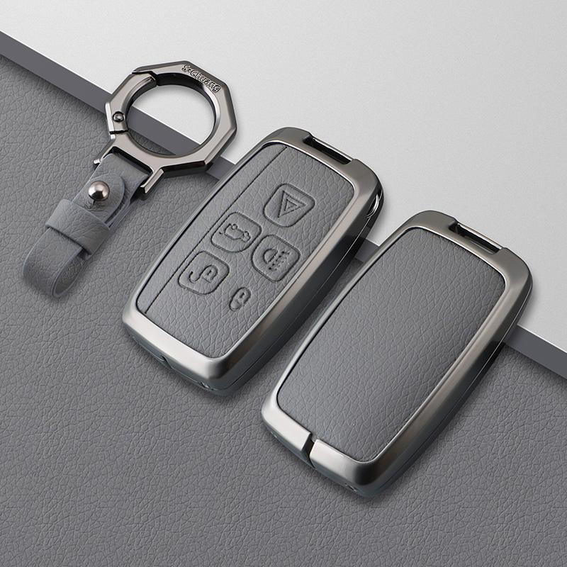 Zinc Alloy Leather Car Key Case For Range Rover Evoque Sport Freelander Discovery Velar Jaguar Xe Xf Xj Car Key Protective Cover
