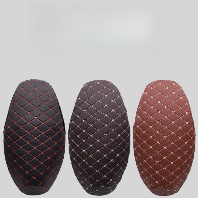 Motorcycle Seat Cushion Cover 3D Mesh Waterproof Seat Cushion Protector Protection Breathable Anti-Skid PU Leather for Scooter
