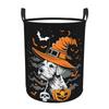 Halloween Welsh Terrier Dog Witch Pumpkins Laundry Hamper Large Storage Basket Girls Boys Toy Organizer