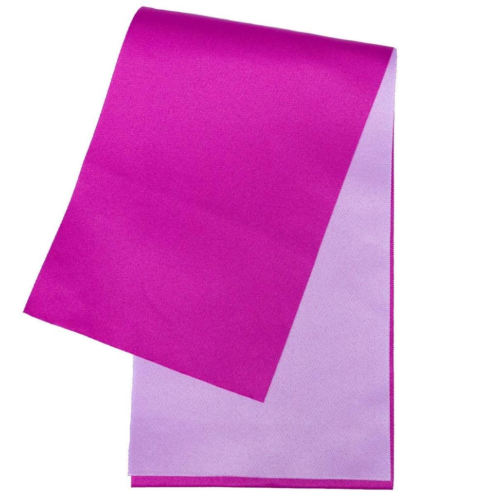 Purple X [KYOETSU] Obi, Half-width Obi, Yukata, Reversible, Plain, Long, Women's (reddish Pink)