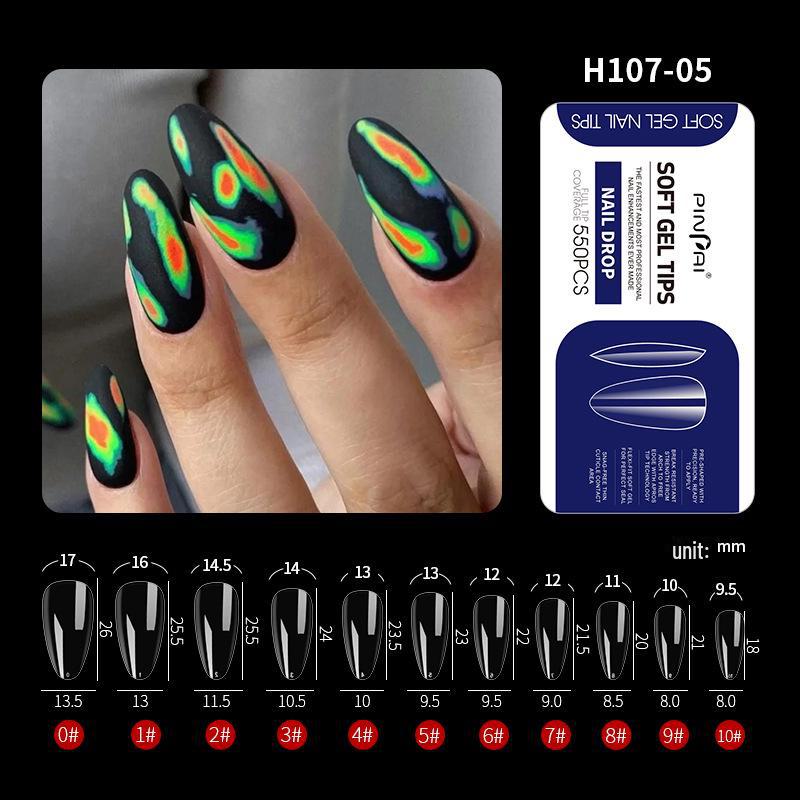 Frosted Fine Dog White Nail Art Tips - Ultra-thin Seamless False Nail Stickers