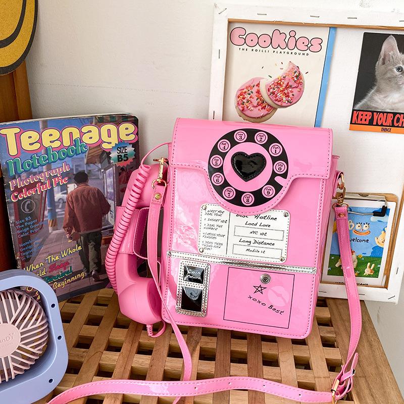 European and American Fashion Creative Spoof Fun Simulation Telephone Bag Cute Funny Personality Messenger Bag