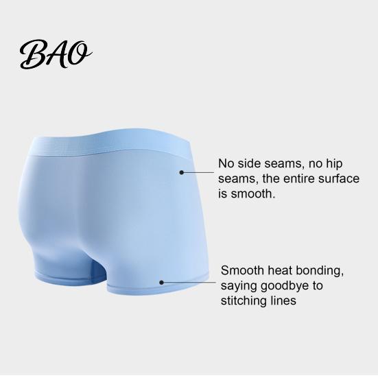 Men Boxer Underwear Underwear, Mid-rise Ice Silk Briefs, Slim Fit U-Convex High Elasticity Quick Drying Summer for Daily Wear And Sleep Smooth Routing