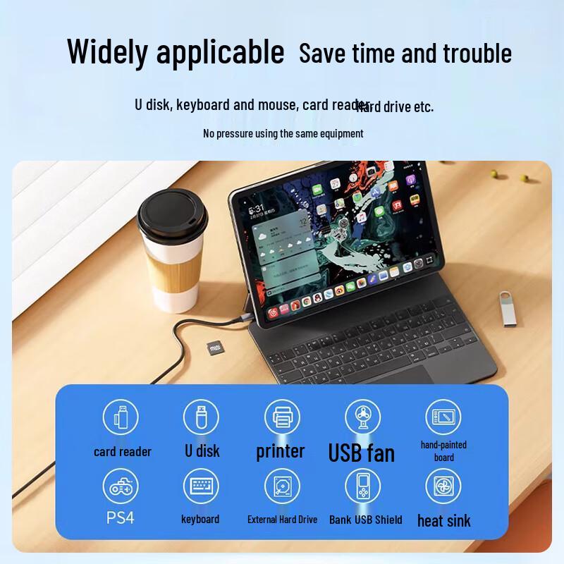 50W Multi-Port USB Fast Charging Power Strip