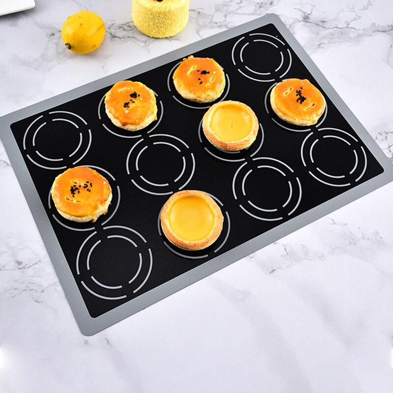 1 Stück Silikon Backmatte mit Skala Roll- und Knetunterlage Gebäckwerkzeuge Pizzateig Antihaft-Silikonmatte für die Küche