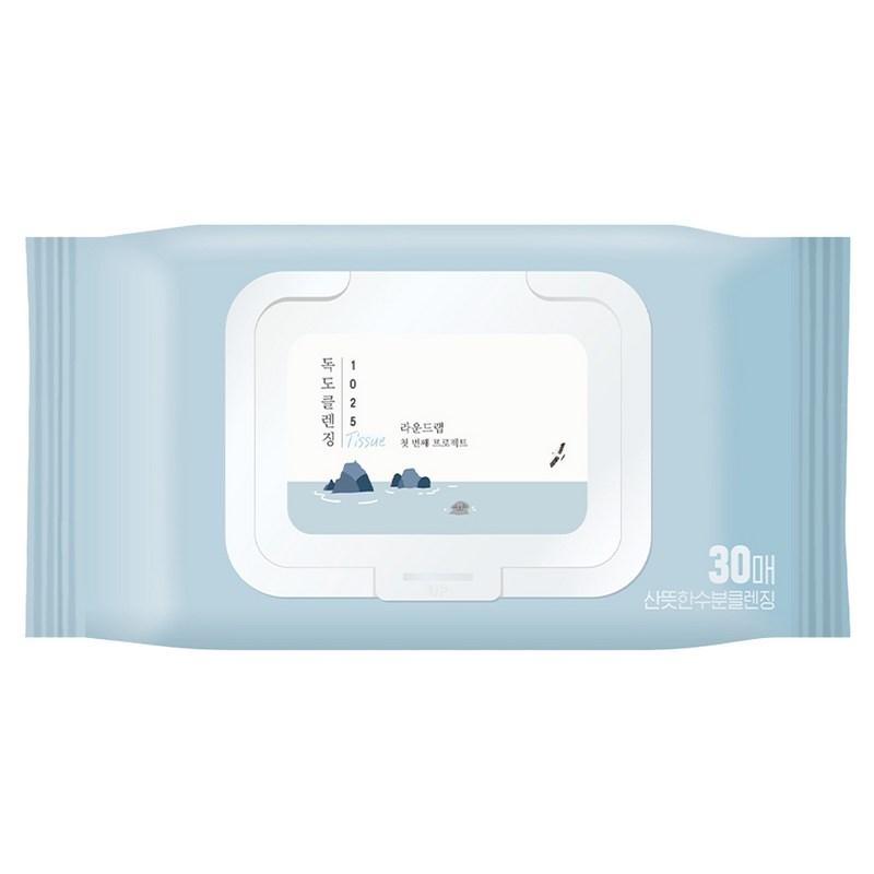 ROUND LAB 1025 Dokdo Cleansing Tissue, 30 Sheets, 1 Piece