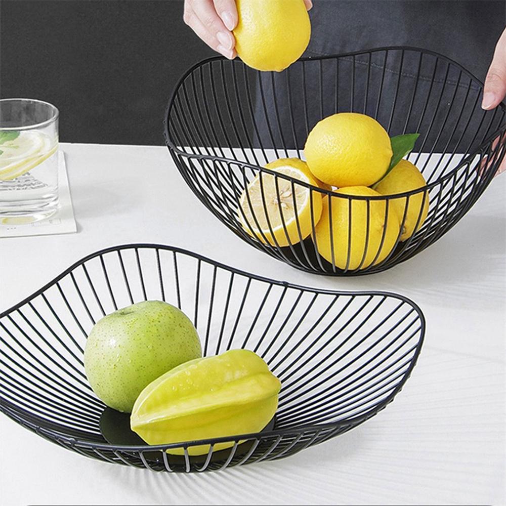 Metal Fruit Basket Morden Wire Snack Bread Vegetable Storage Bowls Kitchen Eggs Dessert Holder Nordic Style Organizer Cake Stand