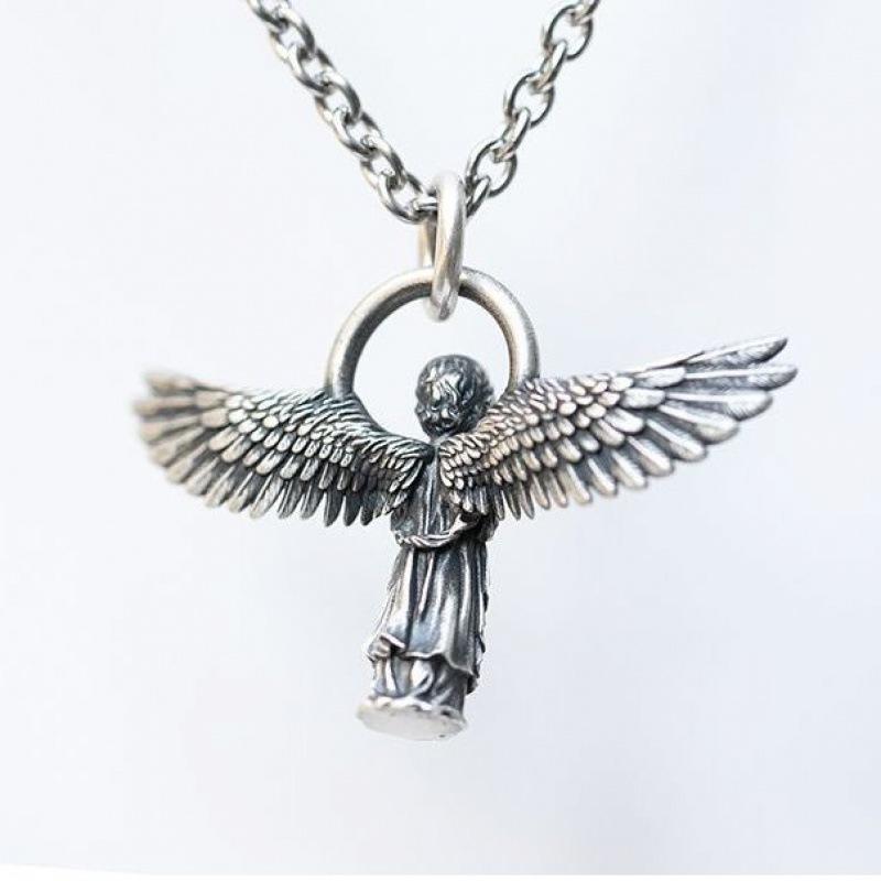 Ali Sottili Individualiste Creative per Coppia (per uomini e donne) Collana Pendente di Piccole Dimensioni Catena per Maglione