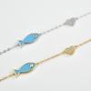 ANDYWEN New 925 Sterling Silver Blue Fish Heart Chain Bracelet Women Luxury Zircon CZ 2023 Rock Punk Fine Jewelry