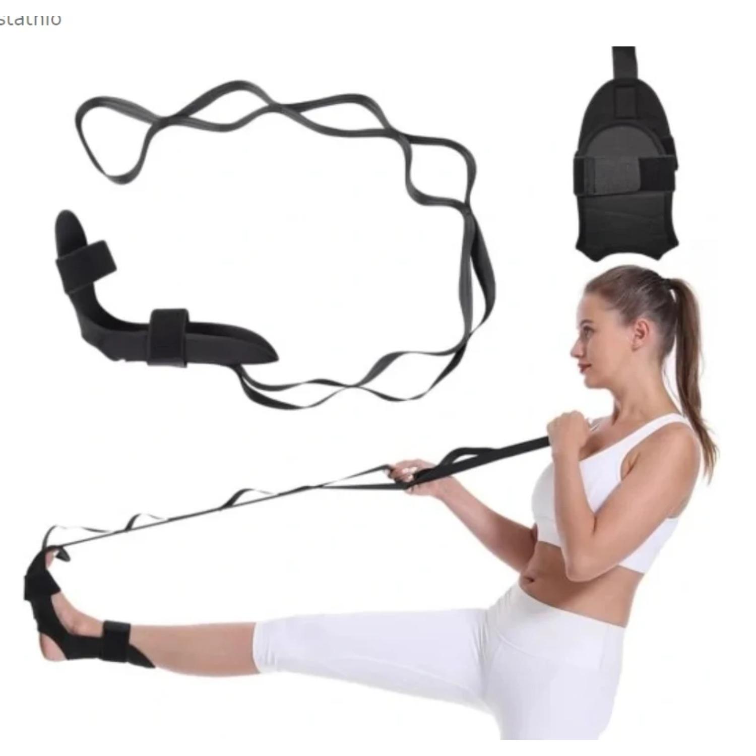 Foot Stretcher and Calf Stretcher - Yoga Stretching Strap Belt - Leg and Calf Stretcher Strap with Adjustable Loops