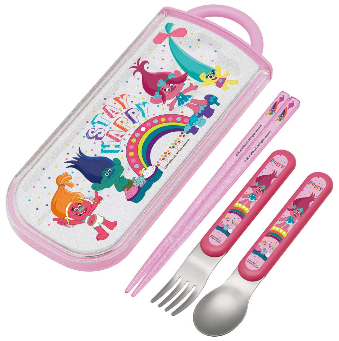 

Skater Trio and Made in TCS1AM Children s Set Chopsticks, Spoon, Fork, Trolls, Japan,