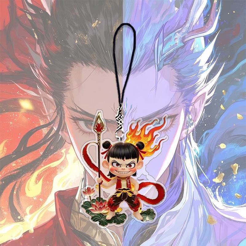 

Подвеска в виде торта-лотоса Nezha 2 Devil, детский морской мультфильм, аниме, дорогая цепочка для мобильного телефона Nezha Ao Bing, подвеска