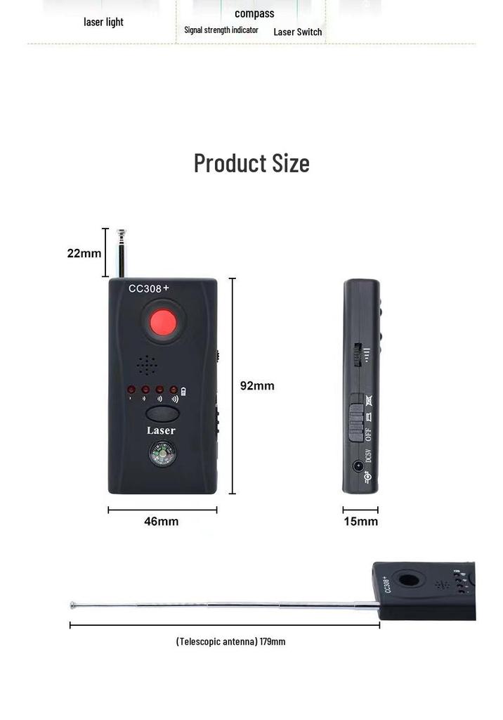 CC308 Anti-Paparazzi & Anti-Tracking Signal Detektor