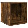 Vinyl Album Box Smoked Oak 37 X 36.5 X 38 Cm Wood Material
