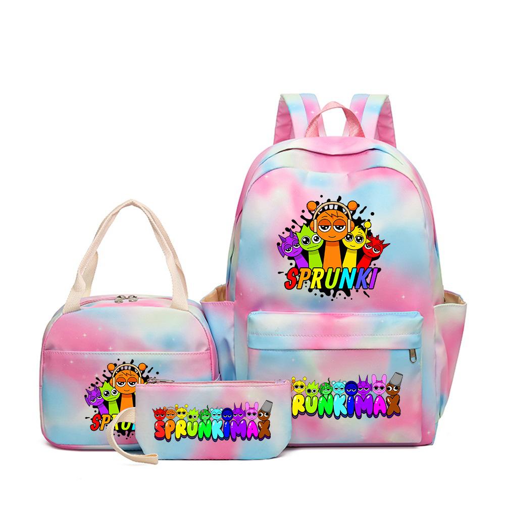 

Rhythm Box Sprunki Game Anime Backpack Student School Bag Computer Bag as the picture