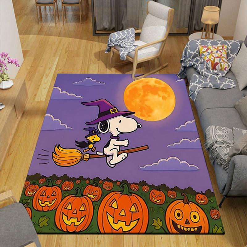 1Pc Snoopy'S Halloween Adventure Rug Office Carpet Indoor Outdoor Doormat Nonslip Soft And Comfortable Living Room Christmas Halloween Gift D91897