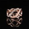 Ring Hollow-out Cross Inlaid Rhinestones