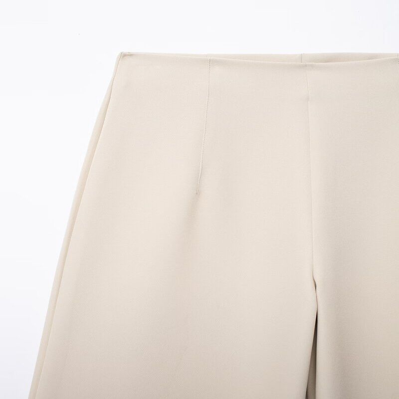 Fashion Style 2024 Spring/Summer New Arrival Women's Clothing High Waist Stylish All-Matching Wide Leg Cropped Pants 2731085 806