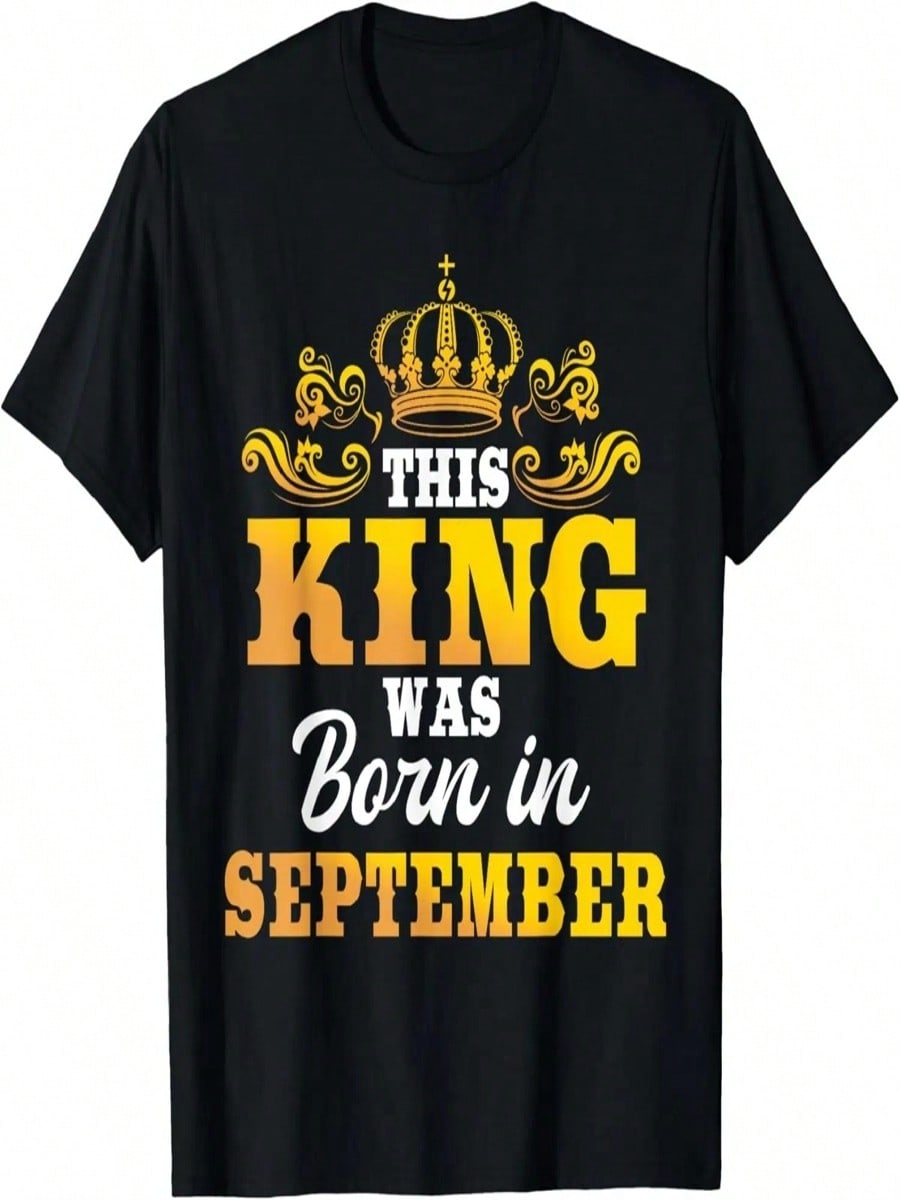 This King Was Born In September Birthday Party Celebration T-Shirt S