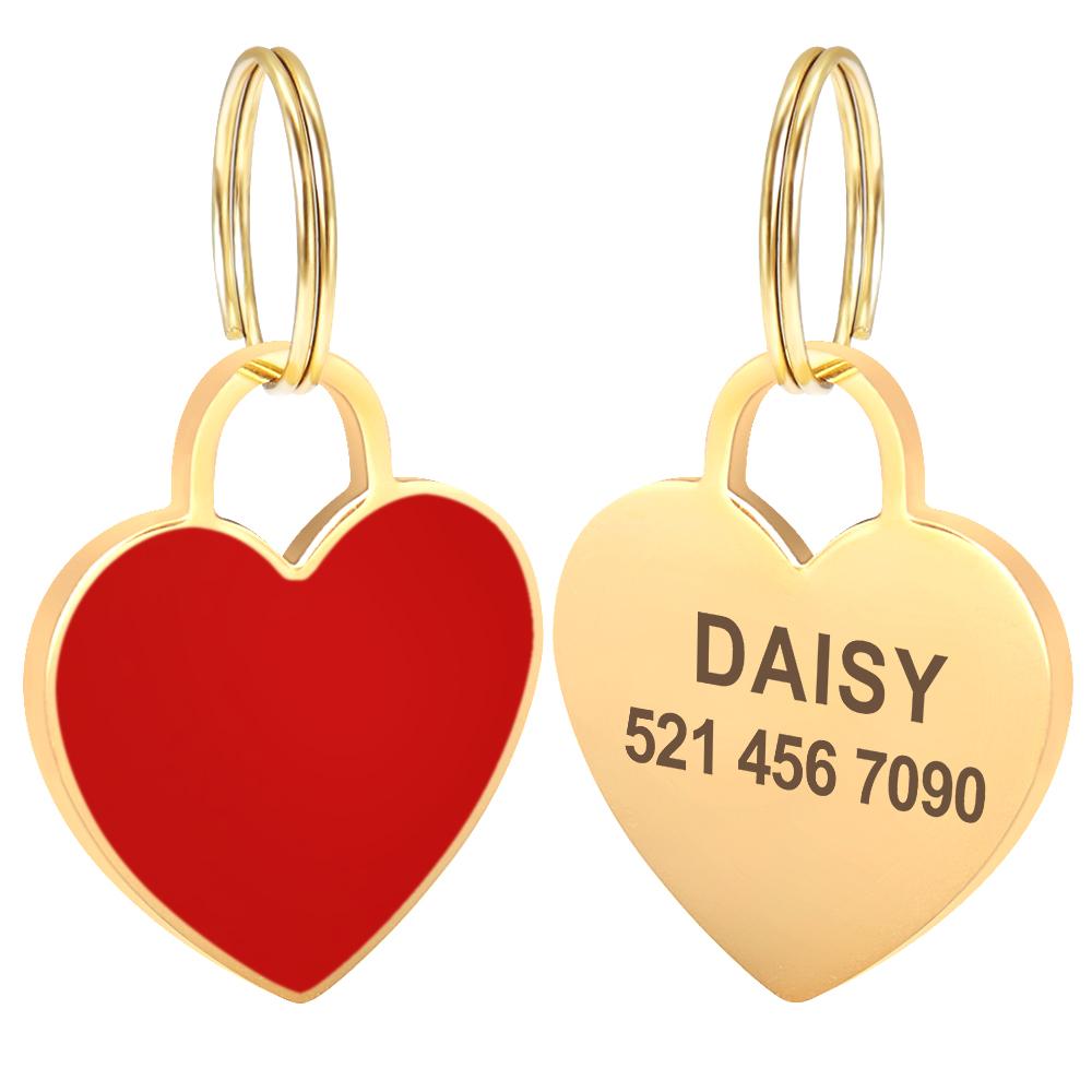 Personalized Dog Cat ID Tag Bling Rhinestone Puppy Kitten Name Tags Anti-lost Pet Collar Accessories Free Engraved Pet Products