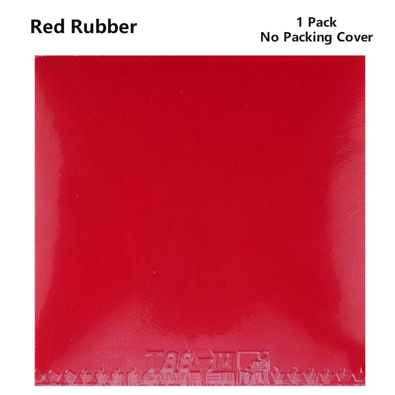 

SANWEI T88-3 Накладки для настольного тенниса Двойной комплект Полулипкая эластичная накладка для пинг-понга с быстрой атакой и точным контролем 1 Red no cover