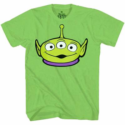 Toy Story Pizza Planet Alien Face 100% Cotton T-shirt Mens Tees Top