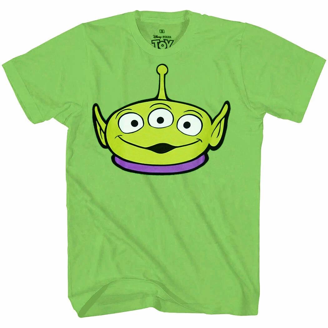 Toy Story Pizza Planet Alien Face 100% Cotton T-shirt Mens Tees Top XL