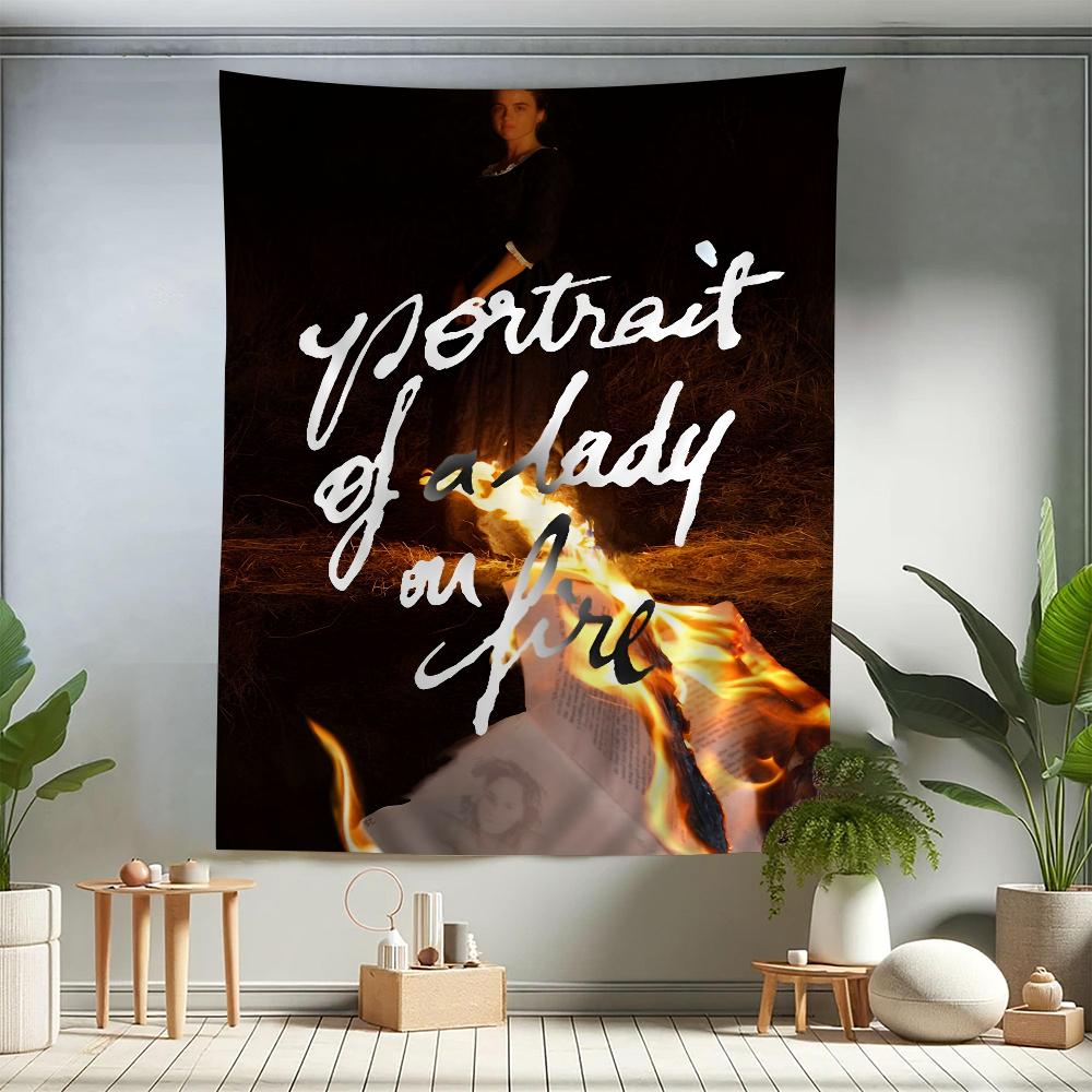 

Portrait of A Lady on Fire Movie Cartoon Tapestry Art Science Fiction Room Home Decor Wall Hanging Sheets 74x94cm(29x37in)