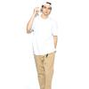 [Goodwear] Short-Sleeve Henley Neck T-Shirt, Regular Fit, Heavyweight 7.6oz USA Cotton, Men's, Plain (X-Large, White)