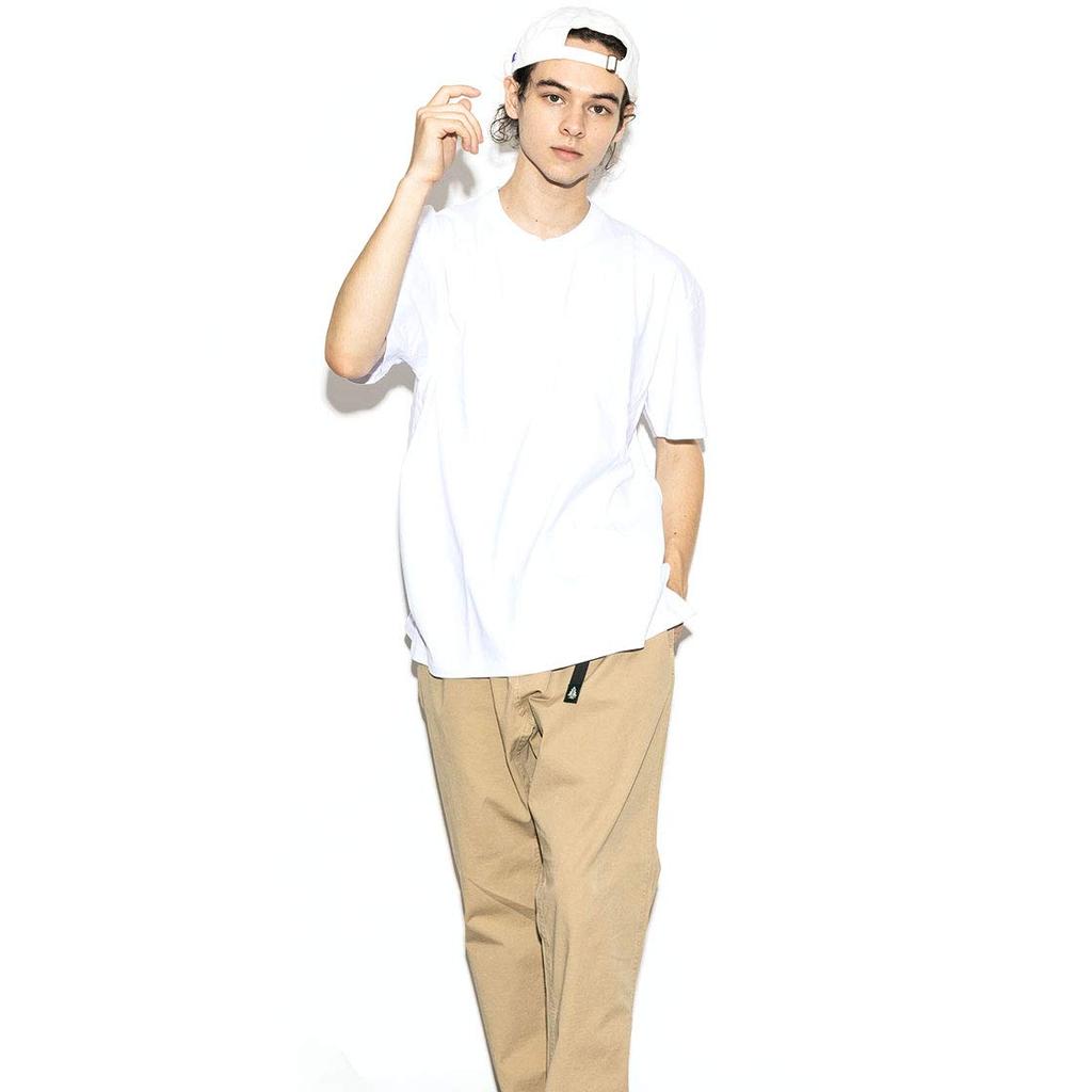[Goodwear] Short-Sleeve Henley Neck T-Shirt, Regular Fit, Heavyweight 7.6oz USA Cotton, Men's, Plain (X-Large, White)