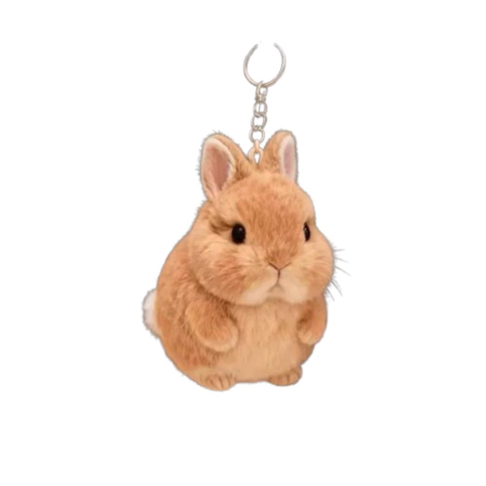 Stuffed Animal Bunny Plush Ornaments PP Cotton Bunny Plush Toy Bunny Plush Keychain  Car Pendant коричневый