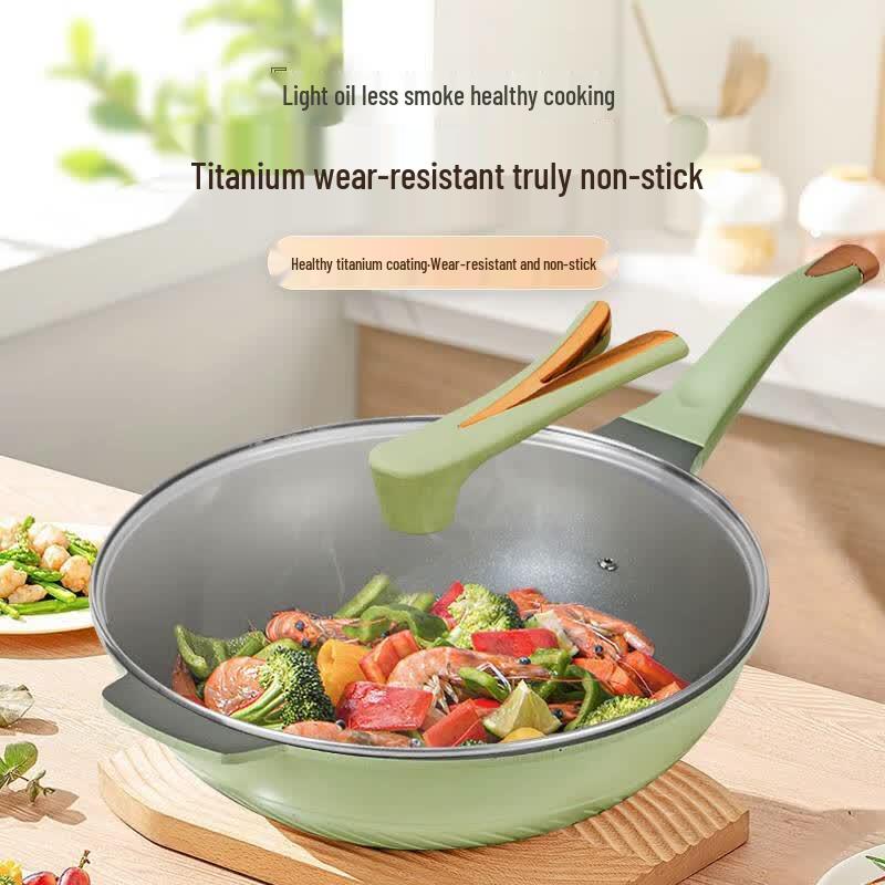 Xiangrui Bamboo Green Elegant Titanium Non-stick Pot