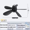 2025 E27 Screw Base Fan Light with Detachable Blades, Replaceable Light Source, Three-Color Stepless Dimming, and Timer
