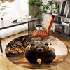 1pc Bear Forest Round Chair mat office Area Rug - Non-Slip, Floor Mat for Office, Bedroom, and Indoor Decor p127039