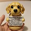 Emotional Support Puppy Statue Positive Dog Ornament Puppy Figurine