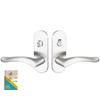 MIWA (Miwa Lock) Door Knob Lever Handle Lock, Indicator Lock, Replacement Lock with Key, ZLT90211-8, for Interior Doors, Door Thickness 28-40mm, Silve
